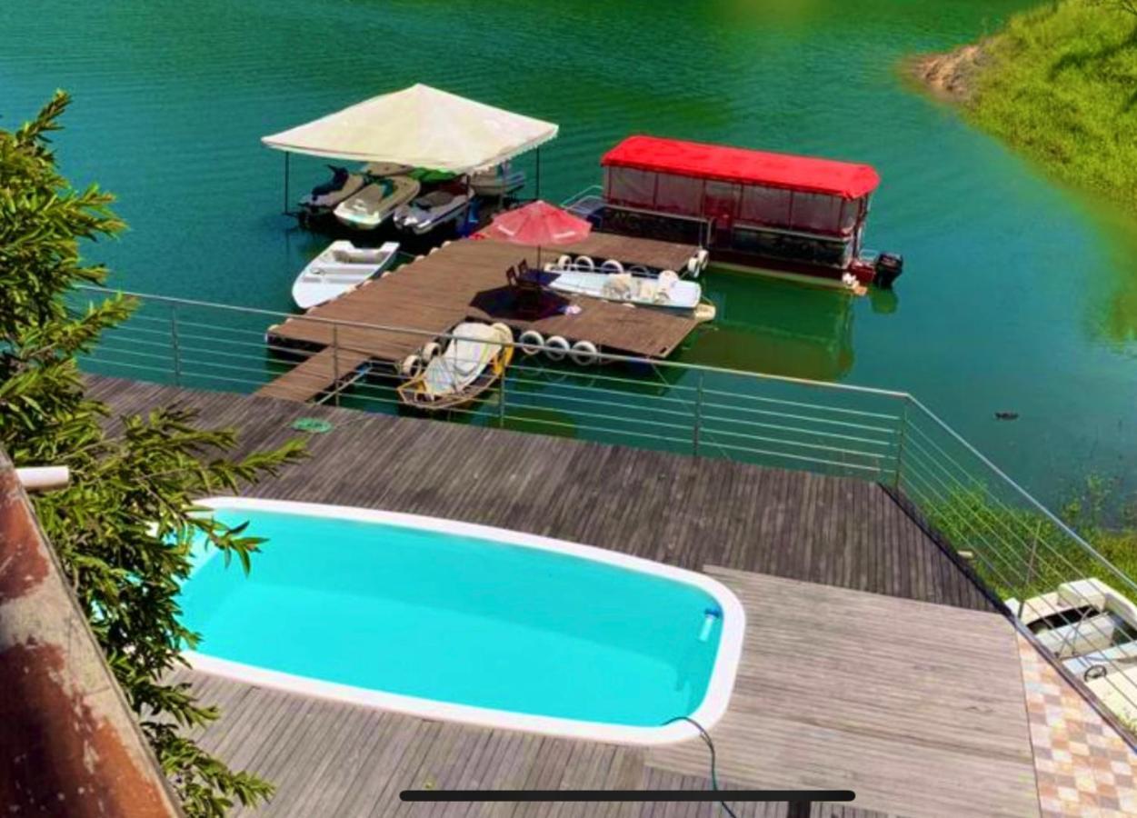 Finca Santa Monica Guatape Privada Lujosa Piscina Jacuzzi Sauna Muelle Represa Jetski Planchon Villa Exterior photo